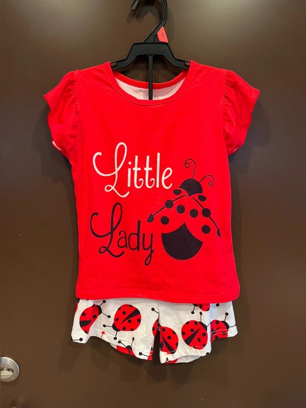Red "Little Lady" Ladybug Pajama Set